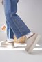 Women's Guaranteed Fur-Lined Lightweight High Sole Mini Sabo House Slippers Beige - 6