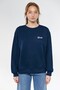 Women's Blue Logo Printed Navy Blue Sweatshirt 1611656-82454 - 3