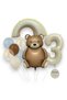 Retro Foil Teddy Bear Themed Balloon Set 1 Number Foil Balloon Cream Color Beige Balloon Band Gift - 3
