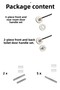 Satin Door Handle Verda with Badge 3 in 1 Flat Set (7 SETS) Nickel Satin Room - 2