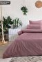 Line Double Burgundy Duvet Cover Set |   Cotton Sheets with Elastic Band - 4