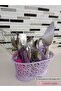 Spoon Holder Ivy Designed Plastic Spoon Holder Lilac - 3