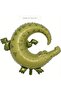 Safari Theme Crocodile Foil Balloon, Cute Crocodile Theme Birthday Foil Balloon, 1 Piece, 85x40 cm - 2