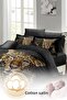 King Size 100% Cotton Satin Double Duvet Cover Set Leopard Eyes 220X240Cm - 6