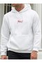 White Hooded Sweatshirt the and Printed