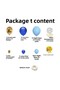 Balloon Set Chrome Gold-Navy Blue-Pastel Blue-Transparent 60-Piece Balloon Chain Set + 10Grballoonpulu - 2