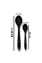 20 cm and 27.5 cm Gray Silicone Spoon Set - 2 Pieces - 2