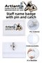 Staff Transparent Name Badge with Pin and Latch 25 Pcs Pvc Lapel Card Holder Identity Protection Bureau Office Ok