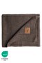 Alina Knitted Baby Blanket, Soft Lightweight Swaddle Blanket, Brown 80X100 cm - 2