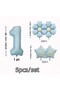 Retro Blue Daisy Age Balloon Party Set Set of 5 - 2