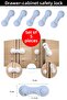 (5 Pcs) Snap-On Baby Child Protection Lock |   Multi-Purpose Lock Latch Cabinet Lock Drawer Lock