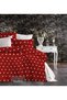Red Heart Duvet Cover Set Bed Sheet Elastic Single Duvet Cover Set - 3