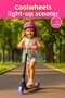 2 Wheel Neon Scooter with Led Lights |   5+ Years Pink - 2