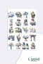 Set of 5 Girl Themed Stickers Suitable for Planner Agenda Bullet Journal - 6