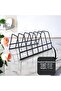 Plate Rack - Pot Lid Organizer - Plate Drying Rack - 6 Compartments Anthracite Stand - 2