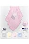 Unisex Baby Bear Embroidered 90x80 Cm Double Layer Cotton Combed Cotton Baby Blanket - Gray - 2