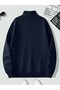 2-Piece Unisex Stand Collar Zippered Oversize Sweatshirt - 5