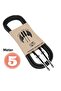 Guitar Jack Cable 5m - Electric Acoustic Bass Connection Violin Kemençe Amplifier & Mixer Compatible Jack Cable