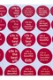 Life Is The Most Beautiful Gift Themed Sticker - Red Background Opaque Sticker - Plain Round Cut (50 Pieces - 5 cm) - 2