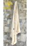 100% Organic Cotton Beige Fringed 100X180 Bath and Beach Towels - 3