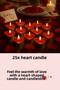 Red Heart Foil Balloon Set Heart Candle Helium Compatible Special for Lovers - 5