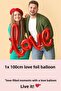 Red Heart Foil Balloon Set Heart Candle Helium Compatible Special for Lovers - 3