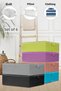 6 Pieces - Base and Sofa Bed Type Storage Box 64 X 45 X 22 cm Colorful