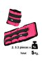 2.5 Kg X 2 Pink Hand or Ankle Weights + Free Jump Rope - 2