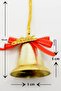 New Year 6-Piece Merry Christmas Bell Ornament 5cm - 2