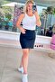Lycra Mini Denim Skirt 4Y412 - 2