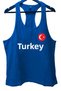 Blue Turkey Printed Gym Fitness Tank Top Athlete's Tank Top