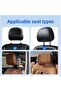 Foldable Adjustable Artificial Leather Car Pillow Auto Travel Pillow Car Neck Collar Auto Pillow - 5