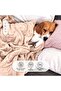 Double-Flannel Micro-Fleece Throw Blanket, 200 x 220 cm, Cream - 6
