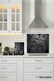 Set of 3 Anthracite Crystal |   Glass Stove Back - Glass Cutting Board - Plate - Coaster