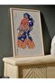 Traditional Costume Figure Illustration One Piece Wooden Framed Painting - 3