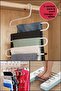 5-Compartment Metal Hanger - Pants, Shawl and Clothes Organizer Closet Hanger