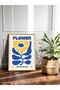 Yellow Floral Flower Written One-Piece Wooden Framed Painting - 2