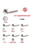 (7 Sets) Sofuoğlu Şebboy Door Handle 3+1 Circle Set Stainless Nickel Satin Aluminum / Steel