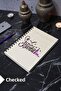 Istanbul Themed Wooden Cover Notebook - Checkered Notebook - Agenda - School Notebook (A5 - 120 Pages)