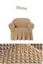 Bürümcük One Person Armchair Cover. Berjer Cover with Skirt Stretch Flexible Elastic