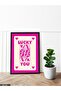 Luck Card - Bright Pink One Piece Painting with Black Wooden Frame - 2