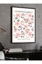 Flower Market Written One Piece Black Wooden Framed Painting - 3