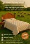 Single Merino Lamb Wool Quilt (100% Pure Merino Lamb Wool) 155 X 215 cm Size, 2500 Grams - 5
