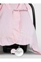 Muslin Pink Color Ruffle Detailed Stroller Cover - 4