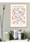 Flower Market Written One Piece Wooden Framed Painting - 4