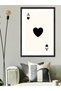 Black Heart of Spades One Piece Black Wooden Framed Painting