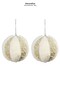 Christmas Ornament Feathered Pearl 2-Piece Ball Champagne 10 cm - 2