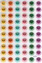 Embossed Sticker A4 Size Sticker Notebook, Planner Label-(Lim534) - Colorful Smiley Face
