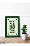 Green'Lucky You' Card One Piece Black Wooden Framed Painting - 2