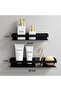 Metal Black Wall Shelf Set of 2 – Bathroom Kitchen Office Organizer - 3